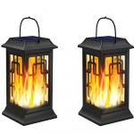 Saulės lempa Palace lempa Sodo lempa lauko sodo vejos liepsnos kabantis tipas gali būti įdėtas į kra&scaron;tovaizdžio &scaron;viesos lempą 2Pcs black