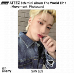 ATEEZ 8-asis mini albumas The World EP.1 : Judėjimas Oficiali asmens tapatybės kortelė Fotokortelė KPOP San - D #01