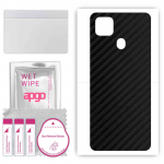 apgo Protective Skin Sticker for the back compatible with ZTE Blade 20, Wrap Film, Foil, Vinyl - Pattern Carbon Black