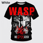 Y2K Drabužiai Naujas Stilius W.A.S.P. 3D spausdintas mar&scaron;kinėlis vyrams moterims vasarai hip-hop unisex kasdienis mar&scaron;kinėlis Harajuku apvalaus kaklo vir&scaron;us XL