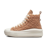 Converse Chuck Taylor All Star Move Platform Auk&scaron;takulniai Sherpa - &Scaron;ampano rusvos spalvos Moteri&scaron;ki kedai Egret A04259C 36.5