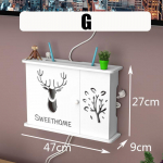 Didelės belaidžio Wi-Fi mar&scaron;rutizatoriaus lentynos laikymo dėžutės Kabelio maitinimo plius laidų laikiklis