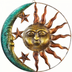 3D Metalinis Mėnulis Saulė Sieninis Pakabinamas Pakabukas Fono Siena Namų MENO Dekoracija Terasa Ornamentas 1 pcs