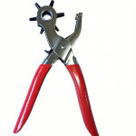 Rotacinės perforavimo replės Rinkinys 1 Ovali skylė + 2 Plok&scaron;čios skylės + 3 Apvalios skylės pavadėliams, petne&scaron;oms, diržams, &scaron;unų antkakliams, balnams, batams, audiniams ir kitiems raudona