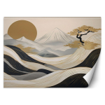 Japoni&scaron;ki Boho kra&scaron;tovaizdžio tapetai 100x70 smėlis
