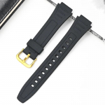 Dervos dirželis, skirtas Casio F-91W F-94 F-105 W-800H W-218H AE-1200/1300 juodas TPU guminis i&scaron;gaubtas laikrodžio dirželis sagties priedai 18 mm 18mm