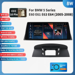 Ossuret 2din Android automobilio radijas Multimedijos vaizdo grotuvas BMW 5 serijai E60 E61 E63 E64 3 serijai E90 E91 E92 E93 Stereo GPS I&scaron;manusis Carplay 4G RDS 8W 8G 128G