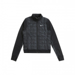 Nike Therma Fit Vienspalvė Susiūta Laisvalaikio Sportinė Medvilninė Striukė Moteri&scaron;kos Striukės Juoda DD6062-010 S