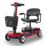 S-02 Keturratis mobilumo paspirtukas: 250W variklis, 24V 12Ah nuimama baterija, 8 colių ratai &ndash; patogus miesto transportas raudona