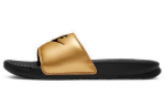Nike Jdi Benassi &scaron;lepetės Juodos Metalinės Auksinės Moteri&scaron;kos 343881-014 38