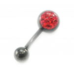 Les Tr&eacute;sors De Lily [I9489] - Body Piercing 'Cristal' rouge raudona