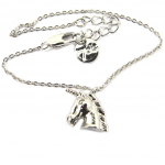 7bis [P8246] - Bracelet artisanal 'Licorne My Unicorn' argent&eacute; - 12x10 mm sidabras