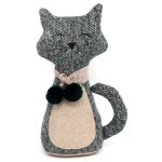 Les Tr&eacute;sors De Lily [R0917] - Cale porte peluche 'Chats' vert - 30x14 cm