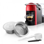 benfuchen nerūdijančio plieno daugkartinio naudojimo pripildomos kavos kapsulės, suderinamos su LAVAZZA A MODO MIO kavos puodelio filtru su 60 vnt aliuminio folija