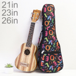 21/23/26 colių ne&scaron;iojamas Ukulele krep&scaron;ys Love Words 10 mm kempine pamink&scaron;tintas mink&scaron;tas Gig Ukulele dėklas 21 inch