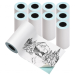 Lipnus tiesioginio terminio spausdinimo popierius Baltas spausdinamas lipduko popierius Be BPA Sticky Thermal Paper 10 Rolls