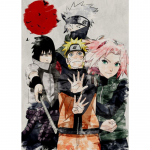 5D &bdquo;pasidaryk pats&ldquo; deimantų tapyba Japonijos anime &bdquo;Ninja&ldquo; deimantų siuvinėjimo kryželiu rinkinys, pilnas kalnų kri&scaron;tolinio akmens mozaikos namų dekoras Square 50x70cm