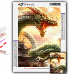 &bdquo;Pasidaryk pats&ldquo; 5D deimantų tapybos kinų drakono kryžminio dygsnio rinkinys, viso gręžimo siuvinėjimo mozaikos menas Kalnų kri&scaron;tolų paveikslas Dovana Full Round 20X30CM