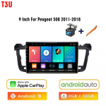 Icreative 2 Din automobilio radijas, skirtas Peugeot 508 2011-2018 Android Car Radio Auto Carplay Navigacija GPS Multimedija BT grotuvas Nėra DVD grotuvo