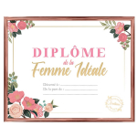 Les Tr&eacute;sors De Lily [A3457] - Cadre dipl&ocirc;me de la 'Femme Id&eacute;ale' multicolore - 25x20 cm įvairiaspalvis