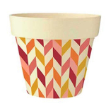 Les Tr&eacute;sors De Lily [Q6421] - Cache-pot bambou 'Boho' rouge rose marron - 10. 5x9. 5 cm raudona