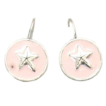 Les Tr&eacute;sors De Lily [R5224] - Boucles d'oreilles 'Etoiles des Mers' rose - 15 mm ry&scaron;kiai rožinė