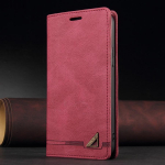Piniginės atverčiamas odinis dėklas, skirtas Samsung Galaxy A04s A12 A13 A23 A31 A33 A51 A52 A53 A54 A71 A72 A73 S23 Ultra S22 S21 Plus S20 FE Galaxy A23 vyno raudonos spalvos