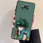 Smūgiams atsparus galinis juodas mink&scaron;tas telefono dėklas Samsung Galaxy S22 S23 S21 S20 Note 20 Ultra 10 Plus 8 9 My Hero Academia vir&scaron;elis Samsung Note 8