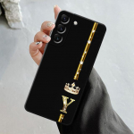 Telefono dėklas, skirtas Samsung Galaxy S23 S22 S21 S20 Fe Ultra S10 S9 S8 Plus Note 20ultra 10plus Cover Diamond Crown Queen King Letter Samsung Note 10 Plus
