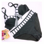 Bikini Push Up Moteri&scaron;kas maudymosi kostiumėlis, dryžuotas, didelio dydžio maudymosi kostiumėlis, moteri&scaron;kas tvarsčiu, bikinių rinkinys, moteri&scaron;kas maudymosi kostiumėlis S