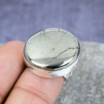 Pirito agato brangakmenio rankų darbo 925 sterlingų sidabro papuo&scaron;alai visų dydžių 4 auksinė