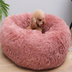 Prabangus pūkuotas itin didelis &scaron;unų lova Skalbiama apvali naminių gyvūnėlių sofa kačių lova Kilimėlis &scaron;unų pagalvė pagalvėlė augintinių lova 80CM