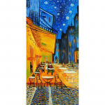 Kavinė Terasa Naktį Van Gogas Garsios tapybos drobės Tapyba Plakatai ir spaudiniai Sienų meno paveikslėliai namų dekoravimui be rėmelių 20x40cm Unframed brandeis mėlyna spalva