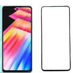 9D grūdintas stiklas, skirtas Infinix Hot 30 30i Play NFC Black Edge skaidrus ekrano apsauga, skirta INFINIX Hot30 apsauginei priekinei plėvelei Infinix Hot 30i gryna