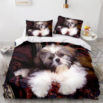 3D naminių gyvūnėlių ra&scaron;tų patalynės komplektas gyvūnų &scaron;unų antklodės užvalkalas 2/3 mikropluo&scaron;to audinys AU/ES/US/UK/DE viso dydžio mink&scaron;tas greitai džiūstantis namų kostiumas DE 100x135cm