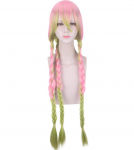 100 CM Anime Demon Slayer Kimetsu no Yaiba Kanroji Mitsuri Ilgi Ponytails Clip Perukas Cosplay Kostiumų kar&scaron;čiui atsparūs Moteri&scaron;ki perukai
