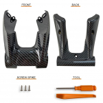 Automobilio Vairo Apatinės Apdailos Dangtelio Dekoracija Anglies Pluo&scaron;to ABS 3 Stipinų Pakeitimas Mercedes-Benz C A E Klasės Carbon Fiber 1 Set gray