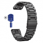 26 mm 22 mm 20 mm laikrodžio apyrankė i&scaron; nerūdijančio plieno metalo, skirta Garmin Fenix ​​7X 7X Pro 6S 6X 6 Pro 5X 5 5S 3HR apyrankei 26mm Fenix 6X 6XPro juoda