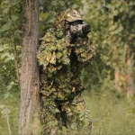 Medžioklės drabužiai Nauji 3D Maple Leaf Bionic Ghillie kostiumai Yowie Sniper Birdwatch Airsoft kamufliažinė striukė ir kelnės GWDD XL height 180-195cm