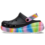 Crocs Classic Crush Clog Pur&scaron;kiamais dažais Unisex sportbačiai Juodi Daugiaspalviai 208057-0C4 39-40