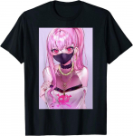 Anime Mergaitė Kawaii Waifu Rožinė Estetika Japoni&scaron;kas Dizainas Unisex Mar&scaron;kinėliai S