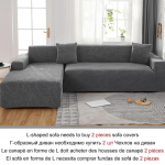 Elastingas tamprus sofos užvalkalas 1/2/3/4 sėdimos sofos sofos užvalkalai universalioms sofoms Svetainės segmentinis L formos užvalkalas Part B-B 145-185cm pilka