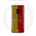 Coque Samsung Galaxy S9 rcl lens Logo fond jaune et rouge