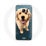Coque pour samsung galaxy S6 edge Golden retriever Chiot