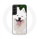 Coque pour Samsung Galaxy S21 FE Samoy&egrave;de Blanc Race de chiens