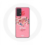 Coque pour Samsung Galaxy A13 4G / A13 4G Lite TWICE Logo Rouge Affiche What Is Love