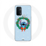 Coque pour Oppo A54 5G Stitch neige joyeux No&euml;l bleu