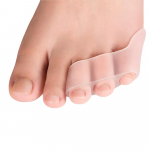 2 vnt. Skaidrus silikono gelio tiesintuvas skausmą mal&scaron;inantis kojų pir&scaron;tų apsaugas su trijų skylučių Little Toe Bunion pėdų priežiūros įrankiai