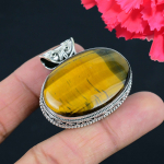 Tigro Akies Brangakmenio Pakabukas I&scaron; Solidinio 925 Sterlingų Sidabro Pakabukas Papuo&scaron;alas Dovana Unisex