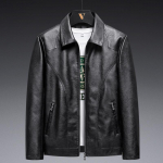 Rudeninė vyri&scaron;ka odinė striukė Korėjos vyri&scaron;ka PU skalbta odinė plius dydžio vyri&scaron;ka odinė striukė